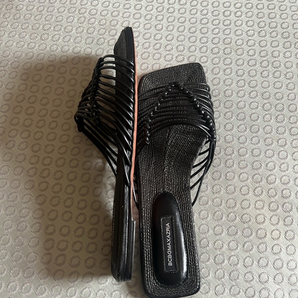 BCBGMAXAZRIA Black Women's Slide Sandals - Picture 6 of 12